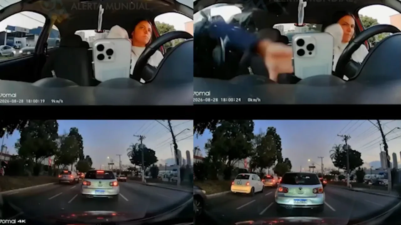 Sıkışık trafikte dehşete düşüren soygun: Aracın camını kırıp çaldılar