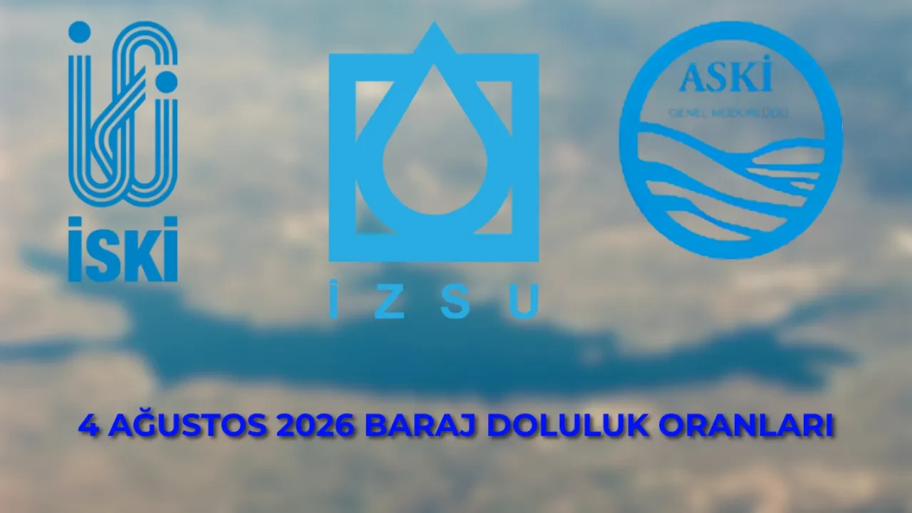 4 Ağustos 2026 baraj doluluk oranları: İstanbul, Ankara ve İzmir'de baraj doluluk oranları...