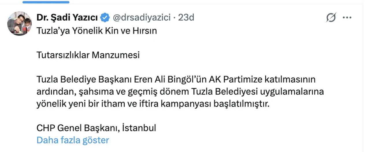 Şadi Yazıcı’dan emsal transferi iddialarına sert cevap: "Talimatları Silivri'den alıyorlar"