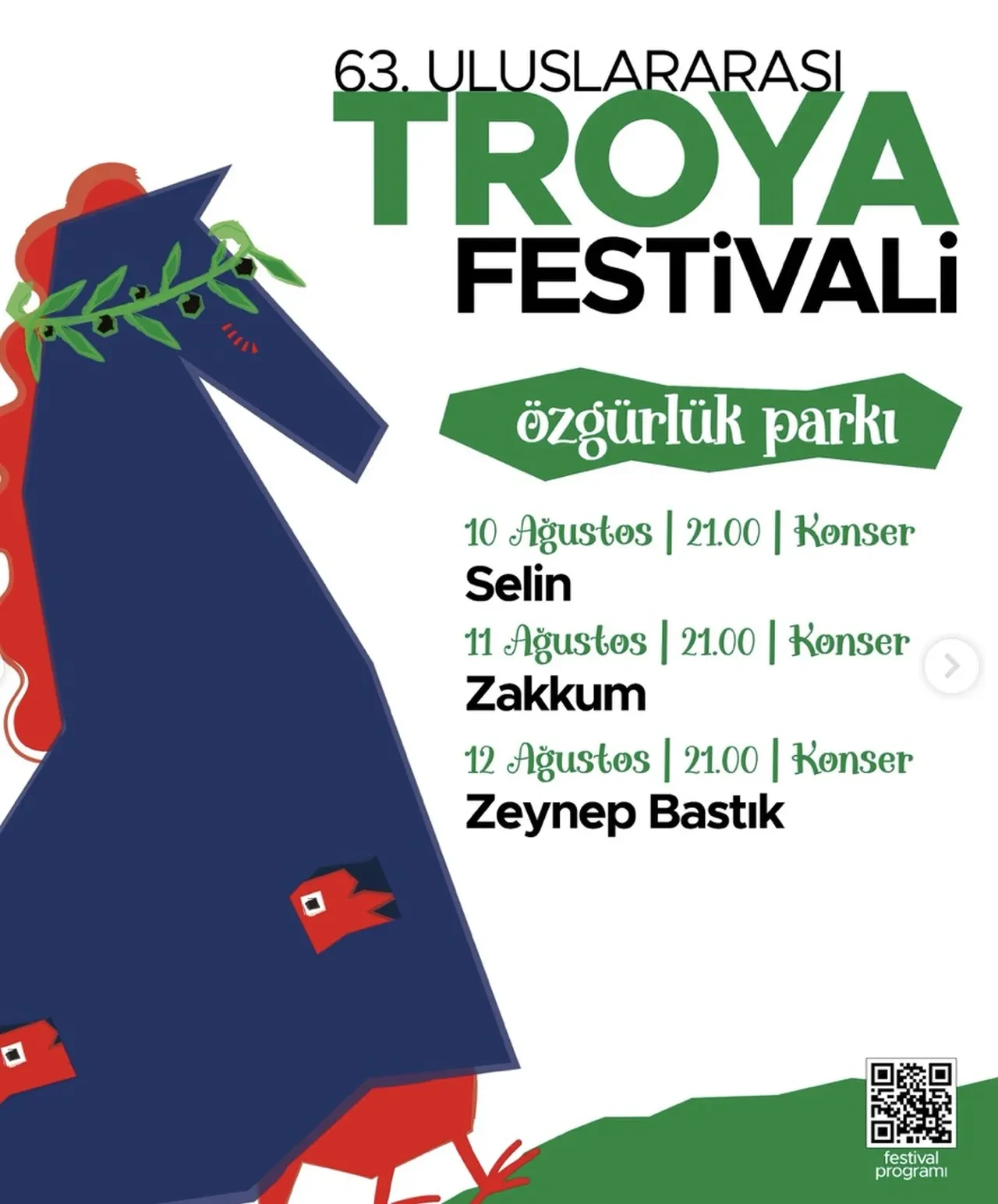 Troya Festivali 2026 konserleri ne zaman? Selin Geçit, Zakkum, Zeynep Bastık konseri hangi gün?