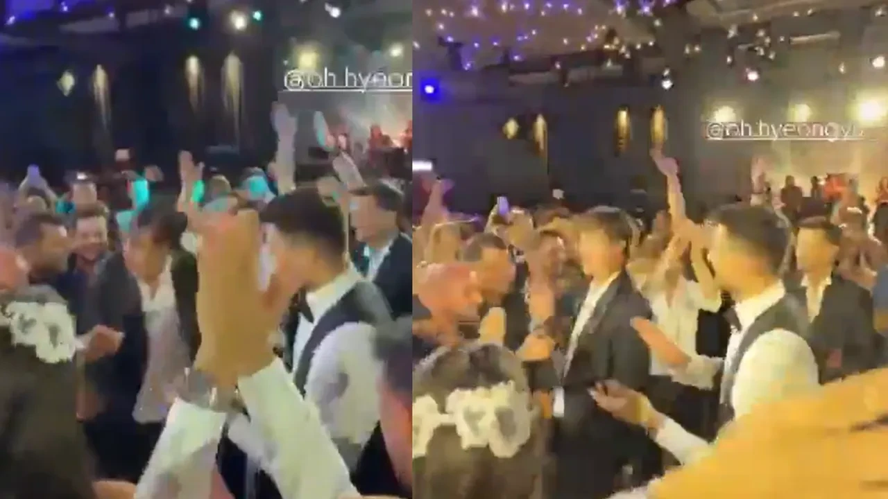 Beşiktaşlı Hyeon-gyu Oh'tan düğünde olay olan dans! Görenler gözlerini ayıramadı