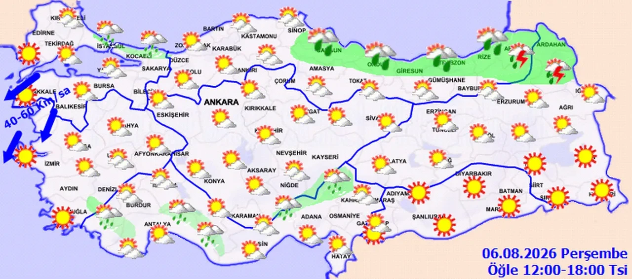 6 Ağustos 2026 hava durumu | Meteoroloji'den İstanbul için uyarı: Sıcak ve sağanak bir arada