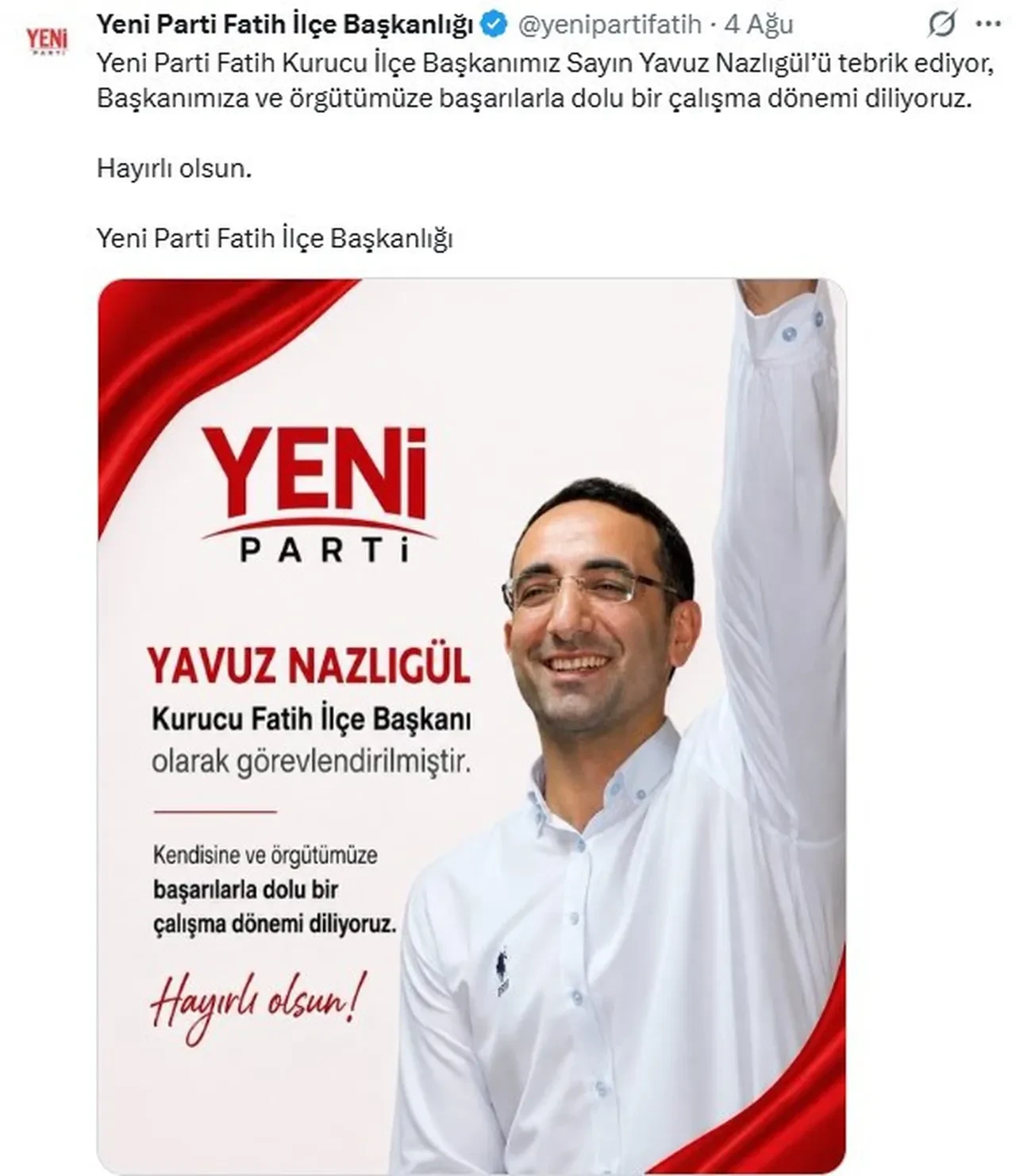 Yeni Parti'de tartışılacak karar: DHKP-C'li Yavuz Nazlıgül 'başkan' olarak atandı