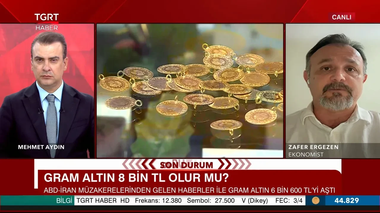 Gram altın 8000 lirayı görecek mi? Zafer Ergezen TGRT canlı yayınında açıkladı
