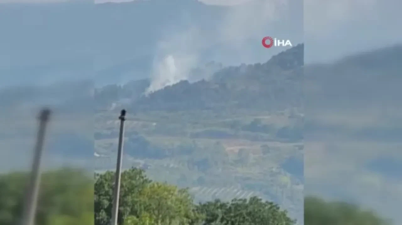 Bursa'da orman yangını! Hem havadan hem karadan müdahale