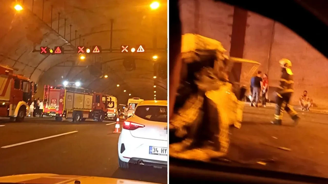 Kuzey Marmara Otoyolu'nda araç tünel duvarına çarptı: 3 ölü, 1 yaralı