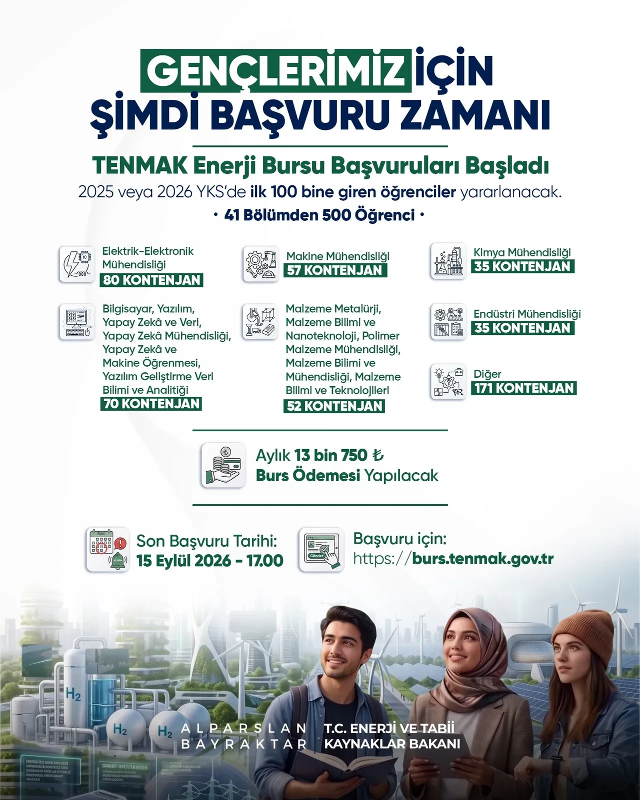 TENMAK Enerji Bursu başvuruları başladı! TENMAK bursu ne kadar, kimler başvurabilir? burs.tenmak.gov.tr başvuru ekranı...