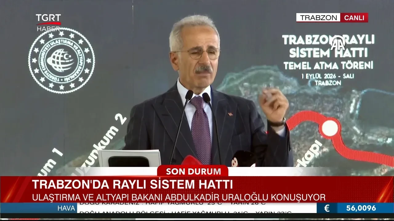 Trabzon'da raylı sistem hattı! Bakan Uraloğlu'ndan önemli açıklamalar: "Şehrin kalbinde atan bir nefes olacak"