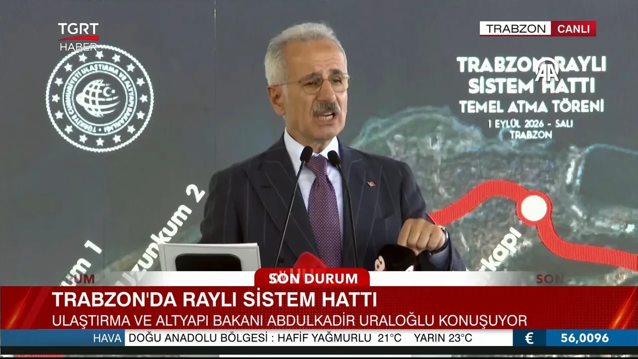 Trabzon'da raylı sistem hattı! Bakan Uraloğlu'ndan önemli açıklamalar: "Şehrin kalbinde atan bir nefes olacak"