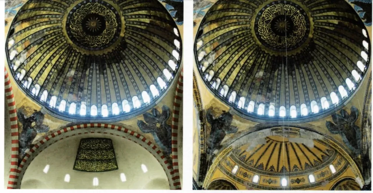 Ayasofya’nın mihrap bölümündeki kubbede güçlendirme ve konservasyon çalışmaları başlıyor