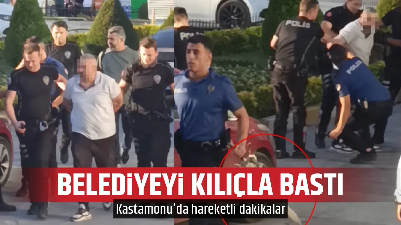 BELEDİYEYİ KILIÇLA BASTI