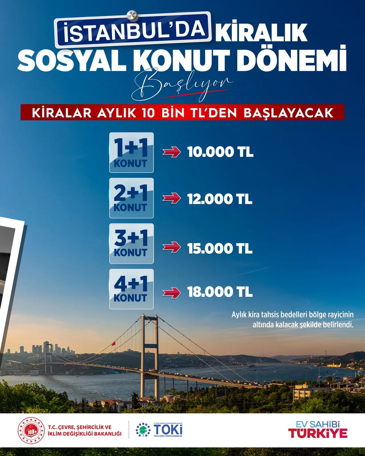 TOKİ İstanbul kiralık konut ilçeleri 2026: TOKİ İstanbul konut kiraları ne kadar olacak? 1+1, 2+1, 3+1 ve 4+1 fiyatları