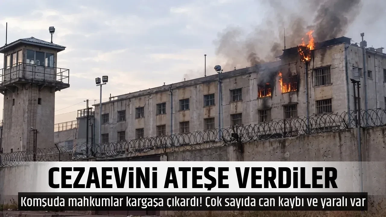 CEZAEVİNİ ATEŞE VERDİLER