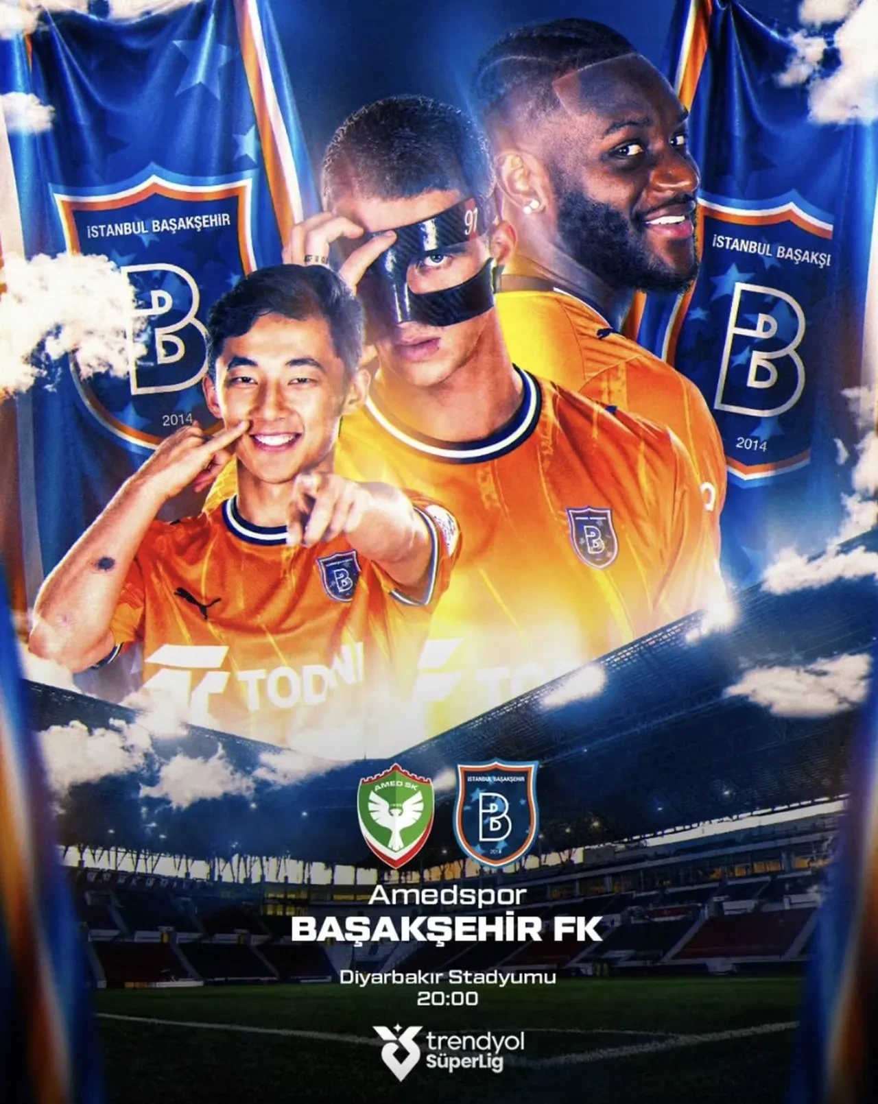 AMEDSPOR BAŞAKŞEHİR CANLI nereden izlenir, hangi kanalda? Başakşehir, Amedspor maç kadrosunda muhtemel 11