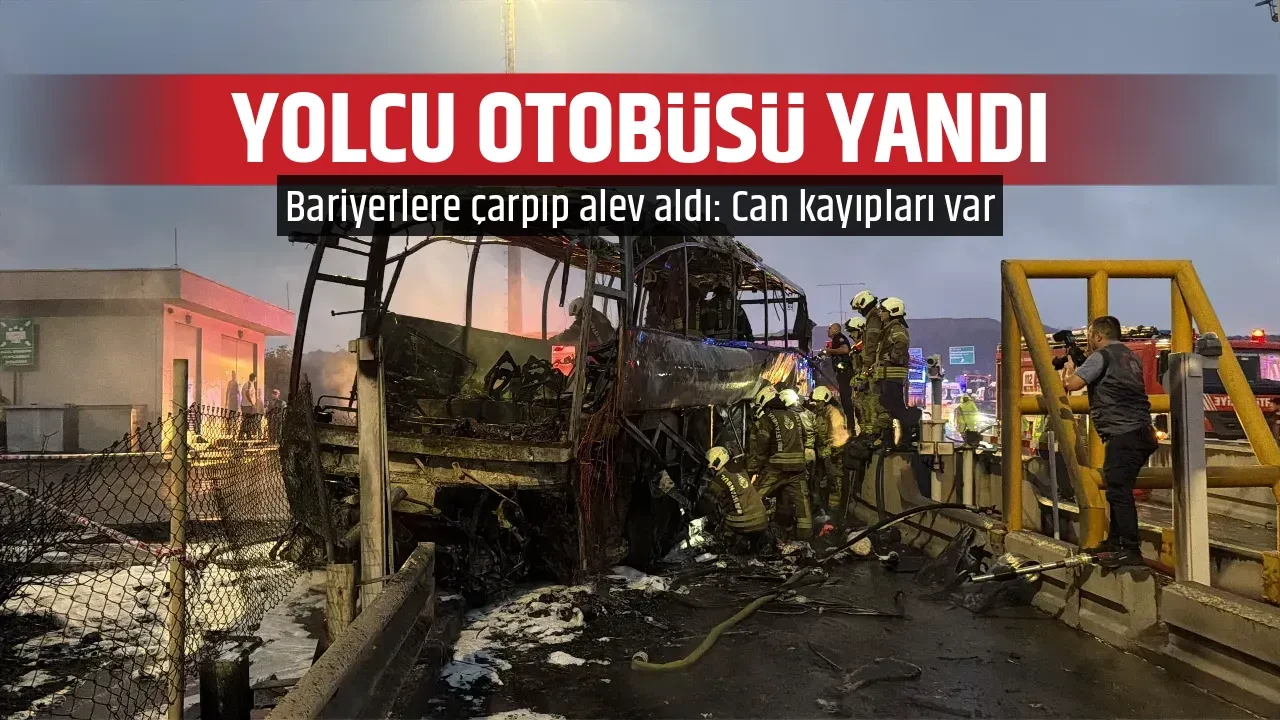 YOLCU OTOBÜSÜ YANDI