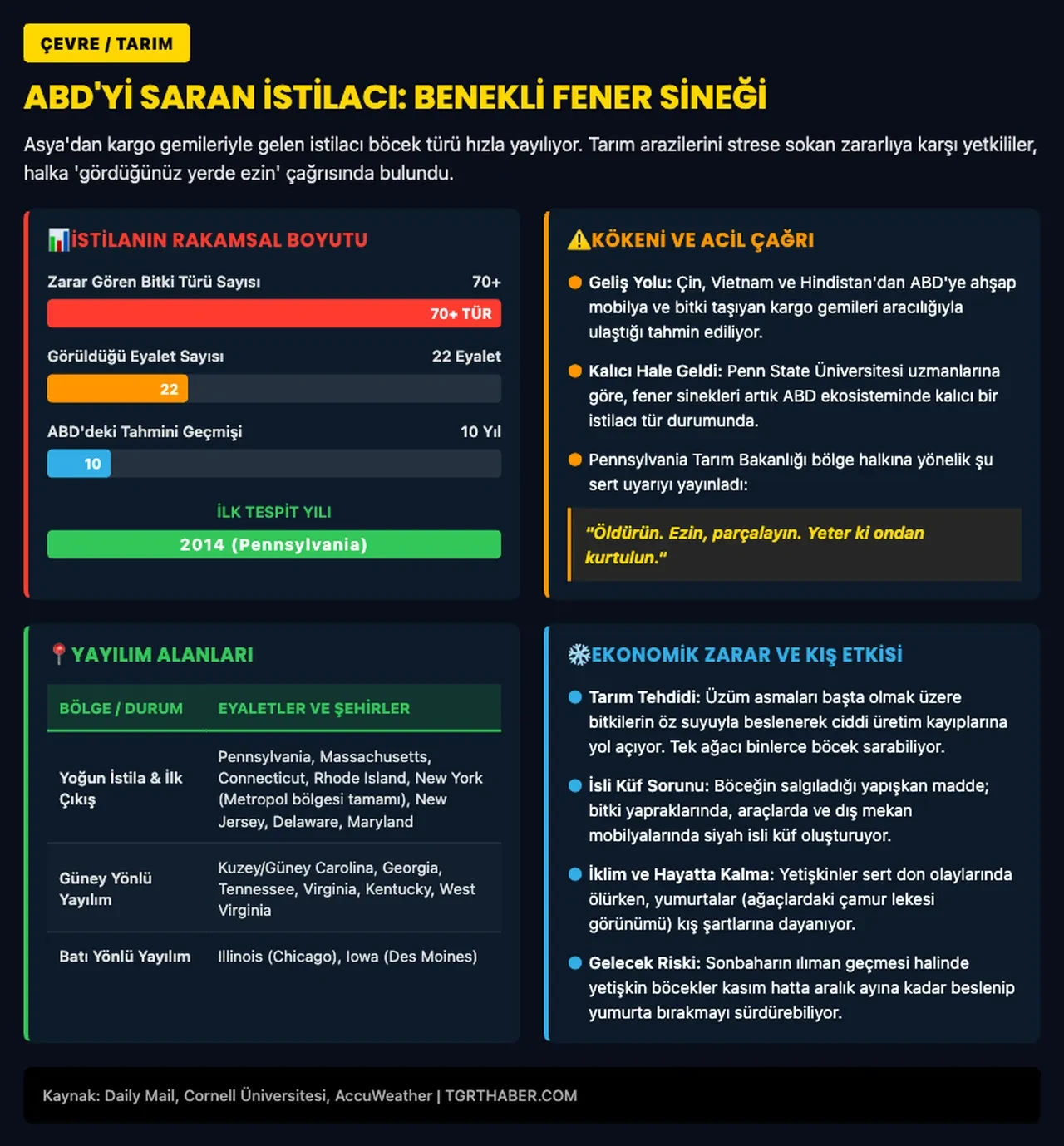 Ülkeyi bu böcekler istila etti! Araçlara ve eşyalara yapışıp yayılıyor, yetkililerden "görürseniz ezin" uyarısı