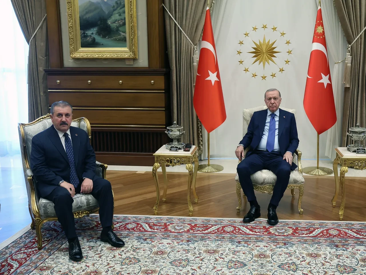 Cumhurbaşkanı Erdoğan, BBP lideri Mustafa Destici'yi kabul etti