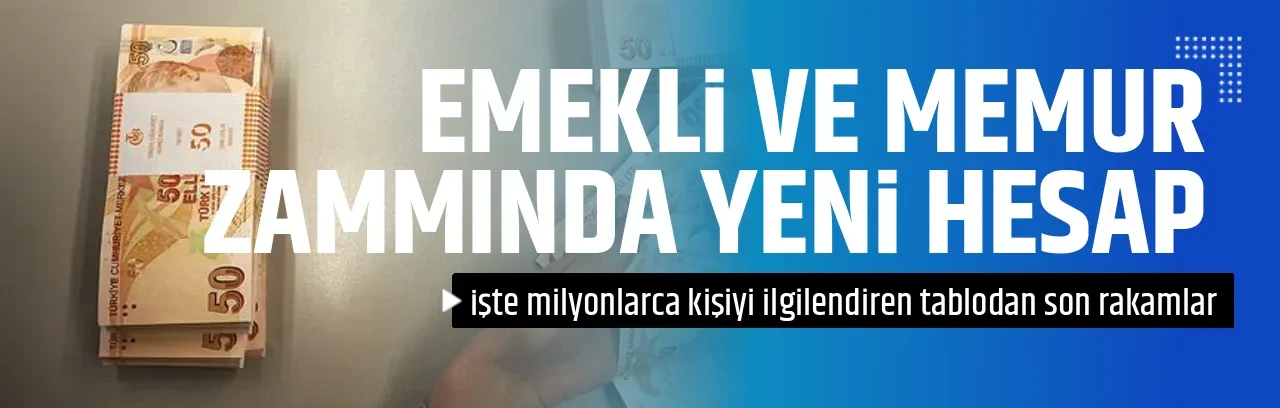 EMEKLİ VE MEMUR ZAMMINDA YENİ HESAP