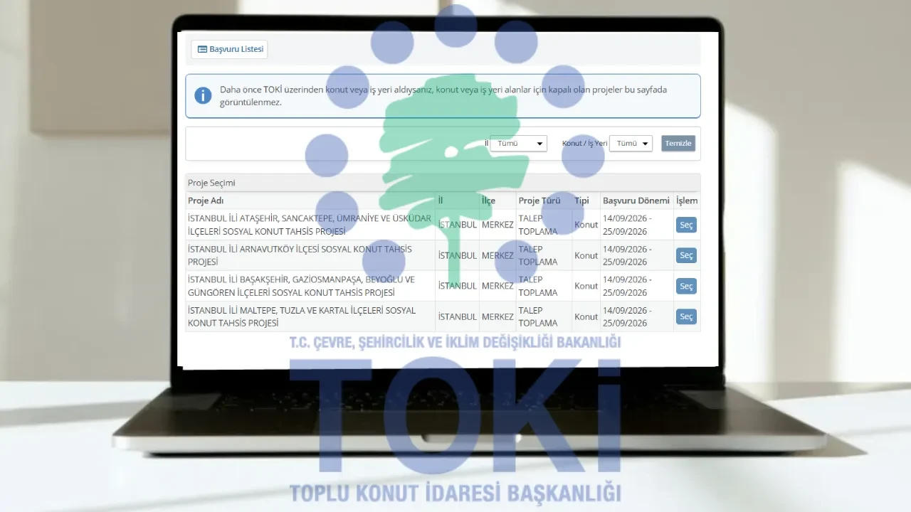İstanbul TOKİ kiralık sosyal konut başvurusu 2026 başladı! Başvuru nasıl yapılır, şartlar neler?  1+1, 2+1, 3+1 ve 4+1 kiralık konut başvuru ekranı... 