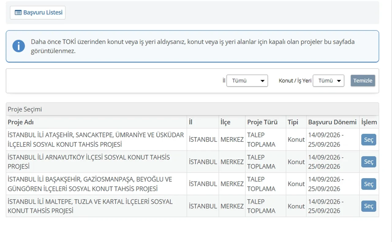 İstanbul TOKİ kiralık sosyal konut başvurusu 2026 başladı! Başvuru nasıl yapılır, şartlar neler?  1+1, 2+1, 3+1 ve 4+1 kiralık konut başvuru ekranı... 