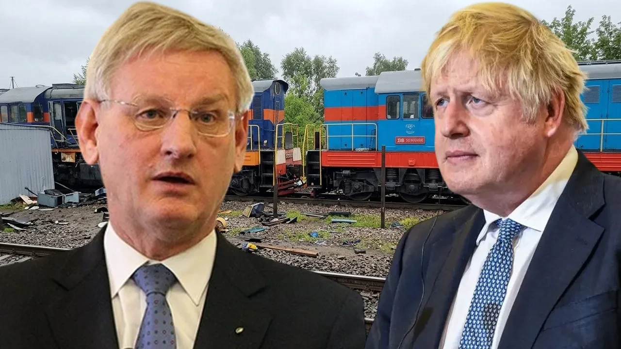 Rusya, İngiltere ile İsveç'in eski başbakanları Boris Johnson ve Carl Bildt'in geçtiği istasyonu vurdu