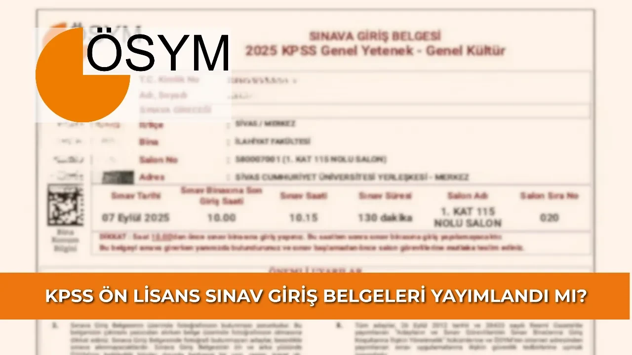KPSS ön lisans sınav yerleri açıklandı mı 2026? ÖSYM sınav giriş belgesi sorgulama ekranı...