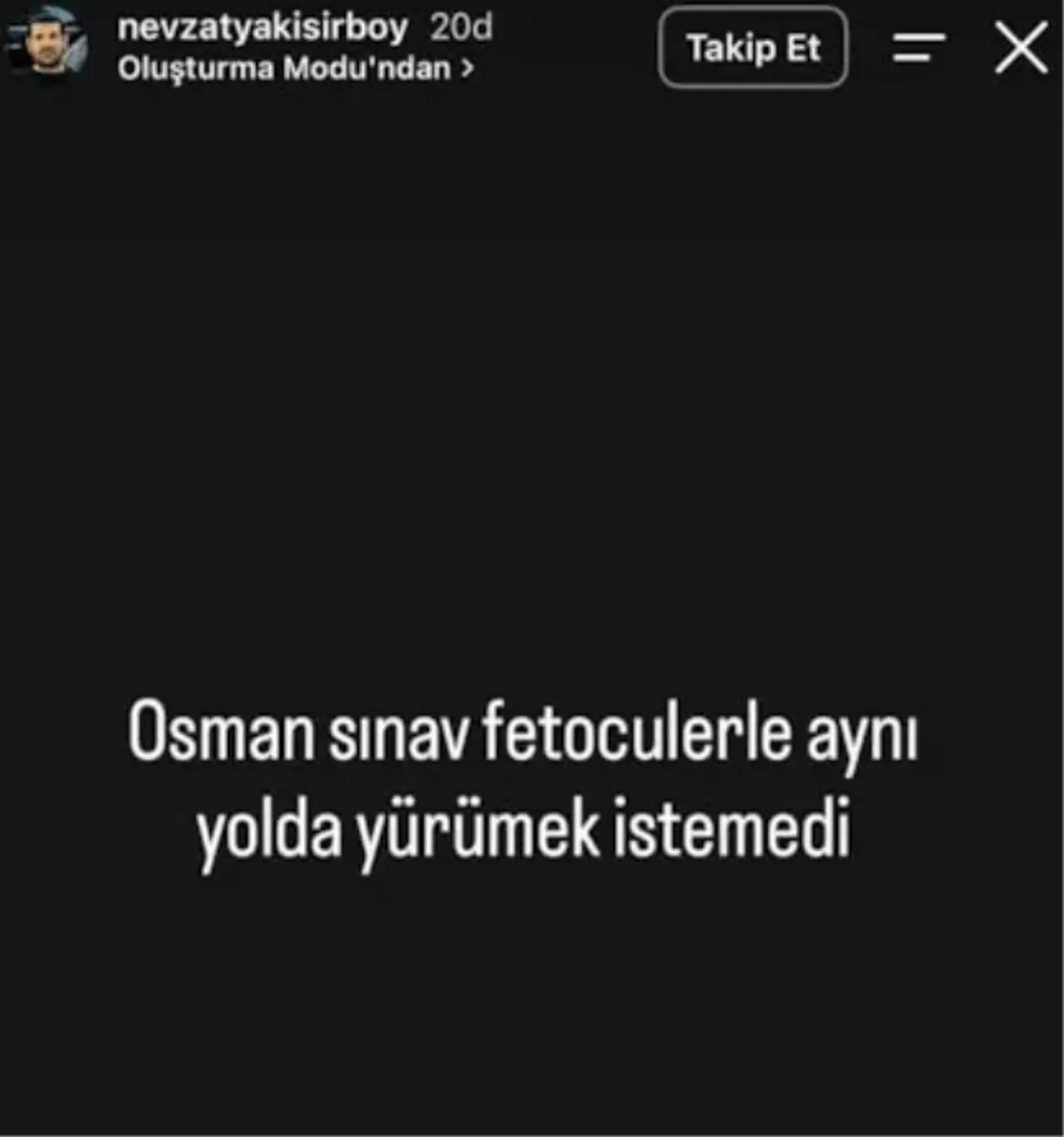 Kurtlar Vadisi dizisinin Nevzat'ından Osman Sınav paylaşımı: FETÖ'yü işaret etti