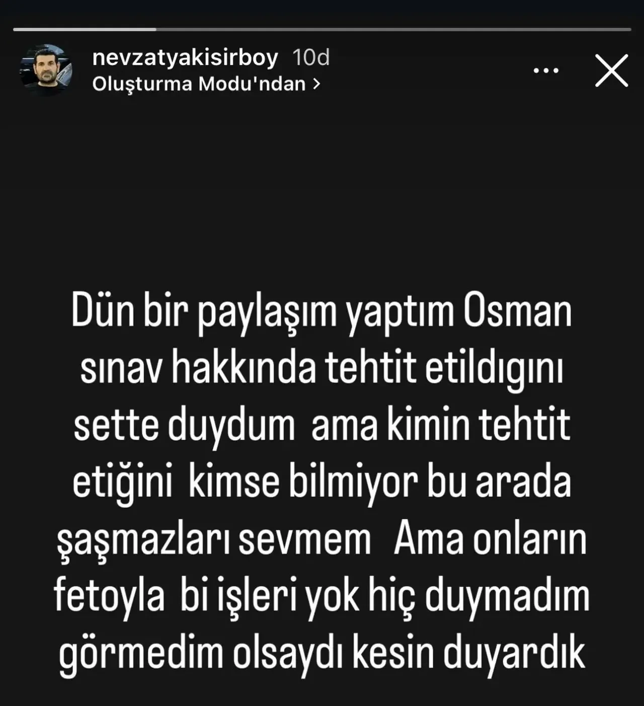 Kurtlar Vadisi dizisinin Nevzat'ından Osman Sınav paylaşımı: FETÖ'yü işaret etti
