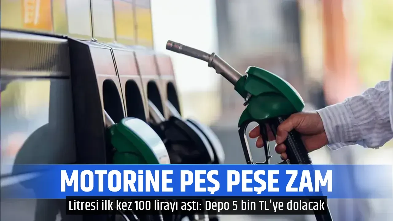 MOTORİNE PEŞ PEŞE ZAM