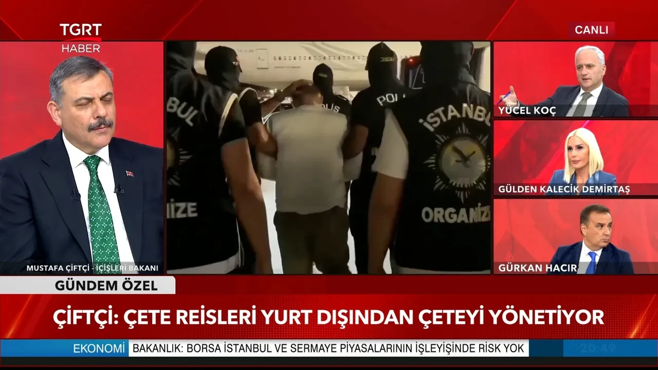 İçişleri Bakanı Mustafa Çiftçi TGRT Haber'de suç örgütlerine yönelik dev operasyonları anlattı: İşte suç örgütü liderlerinin en çok kaçtığı ülke