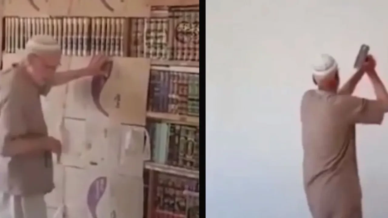 Yıllarca duvarın arkasında gizledi! Esad rejiminden sonra kütüphanesine tekrar kavuştu