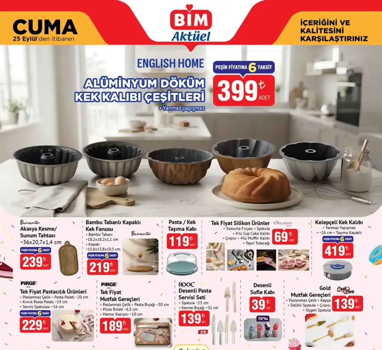  22-25 Eylül BİM aktüel ürünler kataloğu yayımlandı! Tığ seti, moka pot, çocuk valiz ve tek fiyat mutfak ürünleri geliyor...