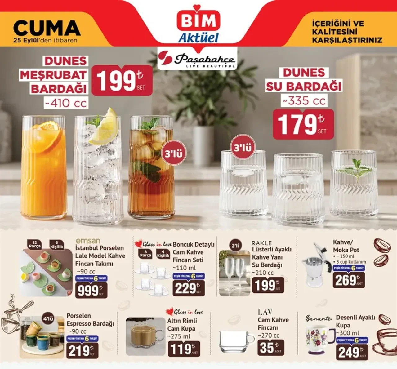  22-25 Eylül BİM aktüel ürünler kataloğu yayımlandı! Tığ seti, moka pot, çocuk valiz ve tek fiyat mutfak ürünleri geliyor...
