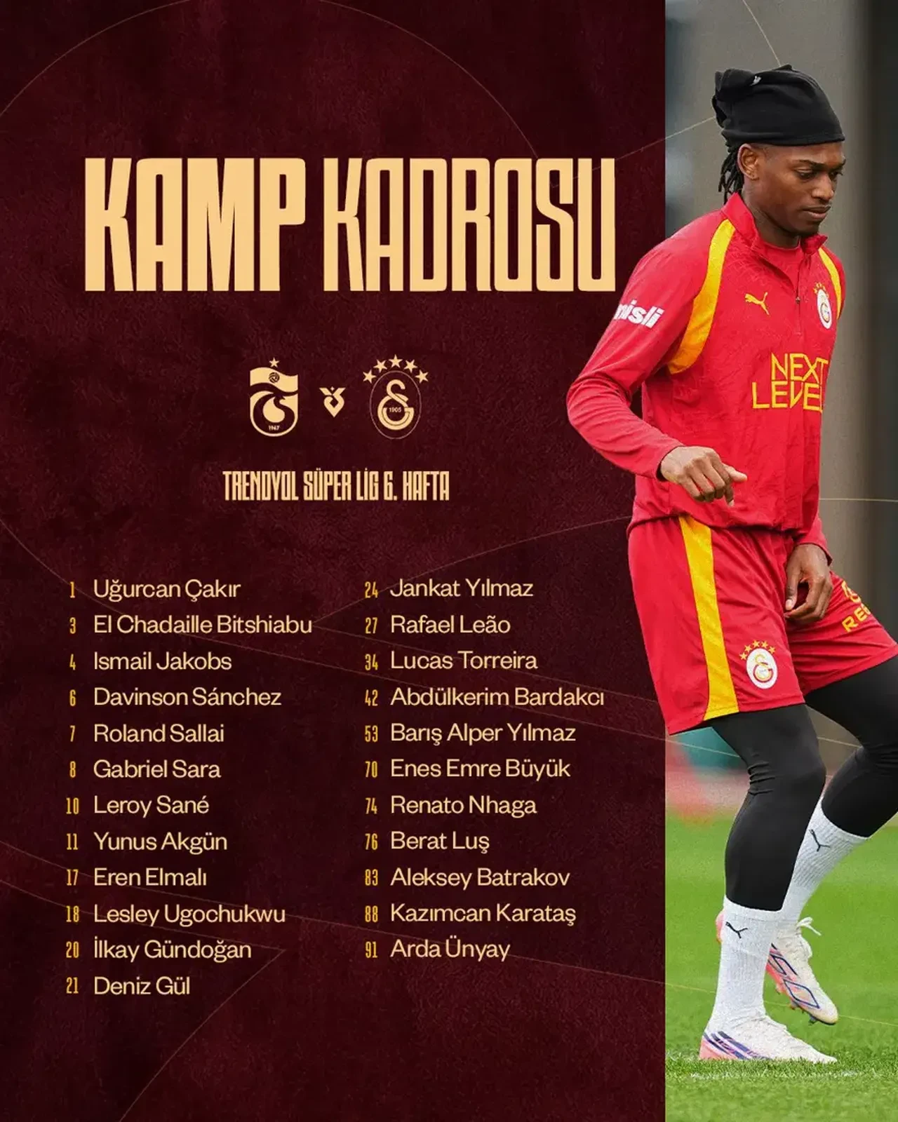Osimhen Trabzonspor maçında oynayacak mı? Galatasaray kamp kadrosunu açıkladı! 