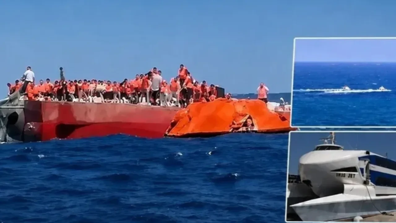 Girne'deki batan gemi hakkında kahreden gerçek ortaya çıktı! Kırık kızağı üstünkörü tamir edip denize açılmışlar