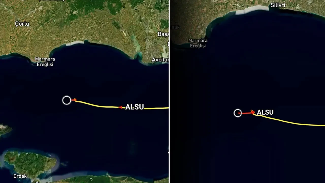 Çarpışma öncesi saniye saniye: Alsu isimli geminin manevraları böyle görüntülendi