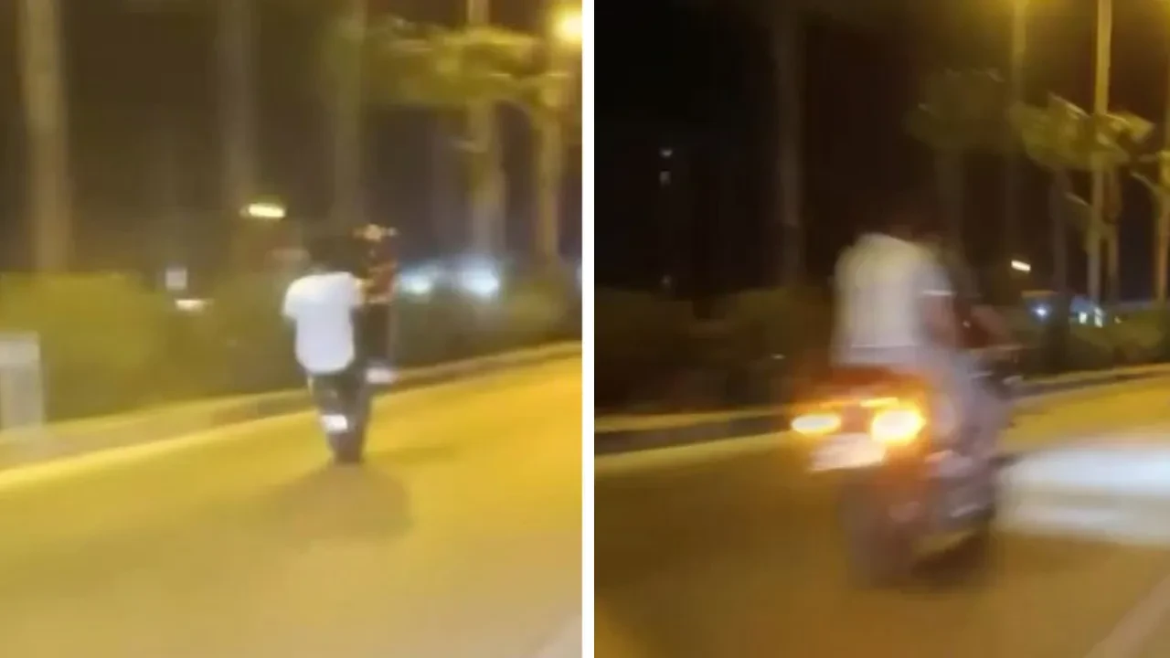 İki motosikletli trafiği birbirine kattı! O anlar kamerada