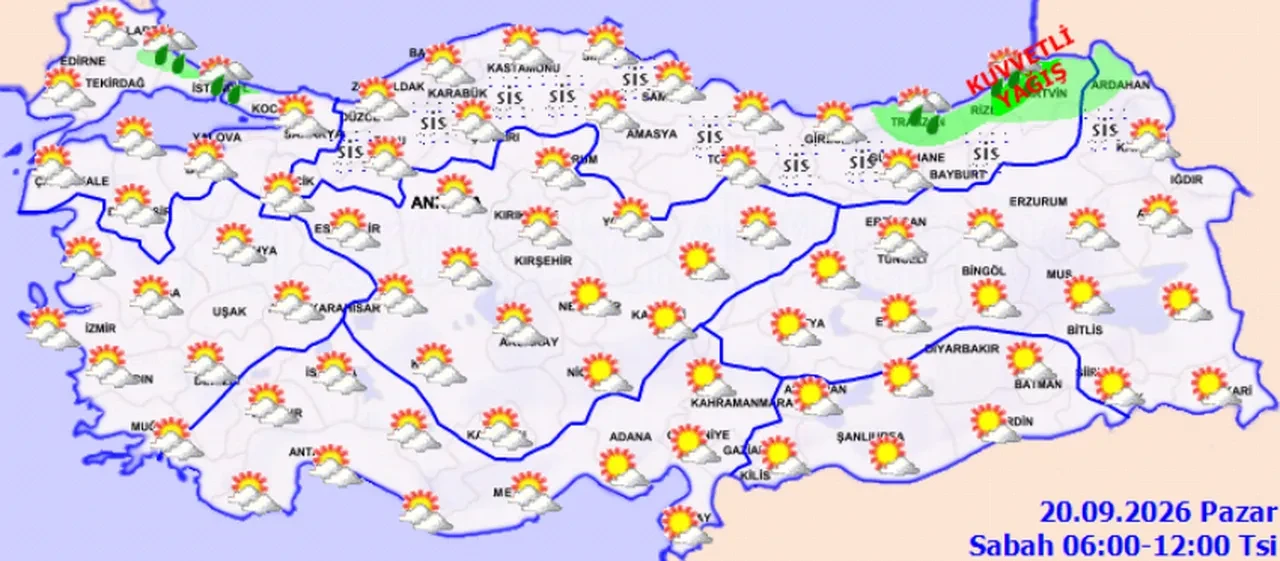 20 Eylül 2026 hava durumu | İstanbul dahil birçok ilde yağış bekleniyor: Meteoroloji, Doğu Karadeniz için sel, su baskını ve heyelan uyarısı yaptı