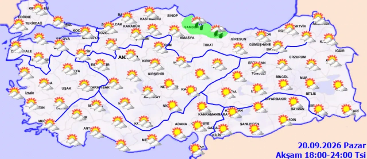 20 Eylül 2026 hava durumu | İstanbul dahil birçok ilde yağış bekleniyor: Meteoroloji, Doğu Karadeniz için sel, su baskını ve heyelan uyarısı yaptı