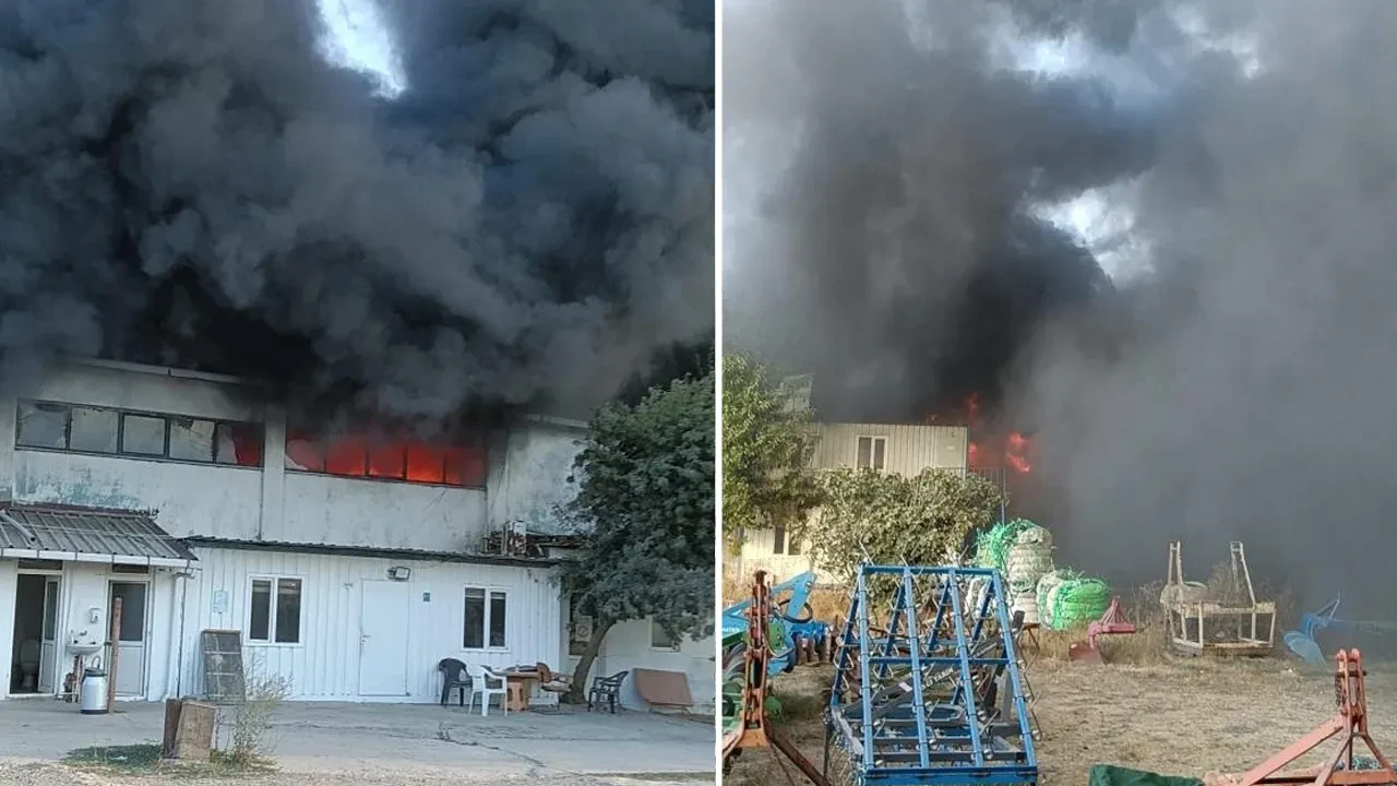 Tekirdağ'da geri dönüşüm tesisinde yangın