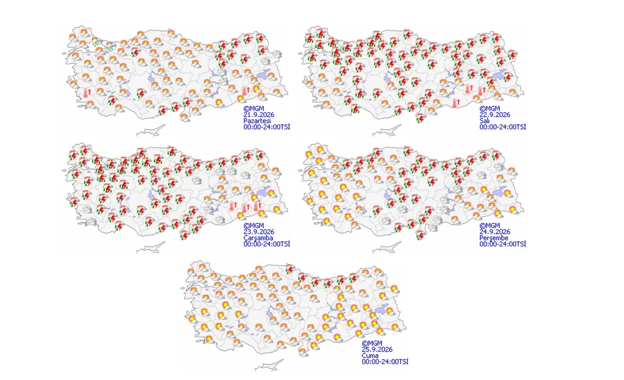21 Eylül 2026 hava durumu | Meteoroloji 2 günü işaret etti: İstanbul dahil birçok kente kuvvetli sağanak geliyor