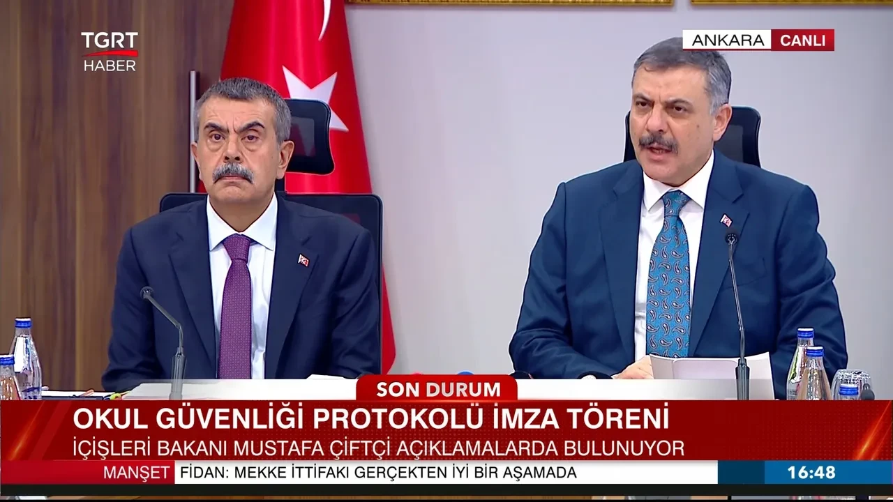 Okul Güvenliği Protokolü! Bakanlar Çiftçi ve Tekin ortak açıklamayla duyurdu