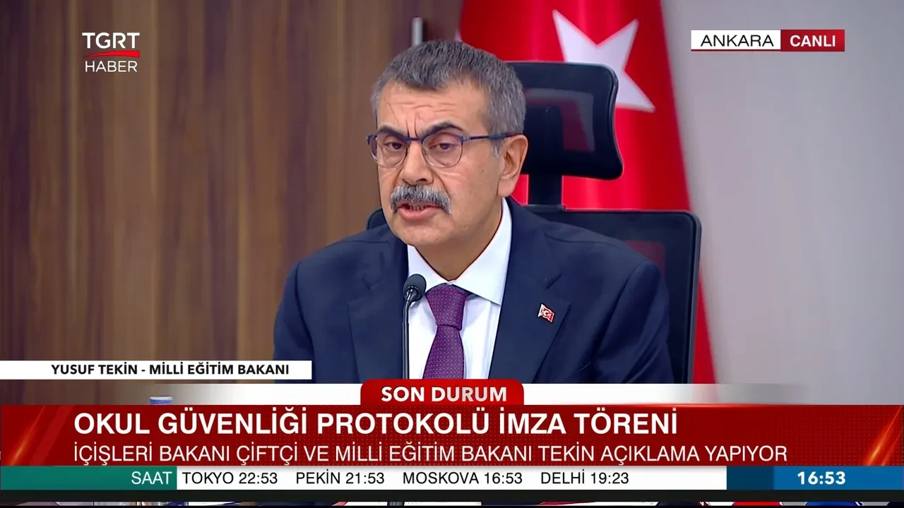Okul Güvenliği Protokolü! Bakanlar Çiftçi ve Tekin ortak açıklamayla duyurdu