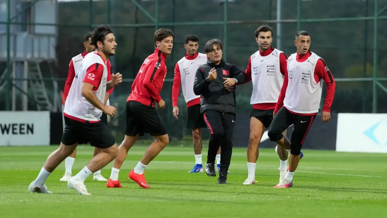 A Milli Takım, Fransa hazırlıklarını sürdürdü! Orkun Kökçü ile ilgili sıcak gelişme