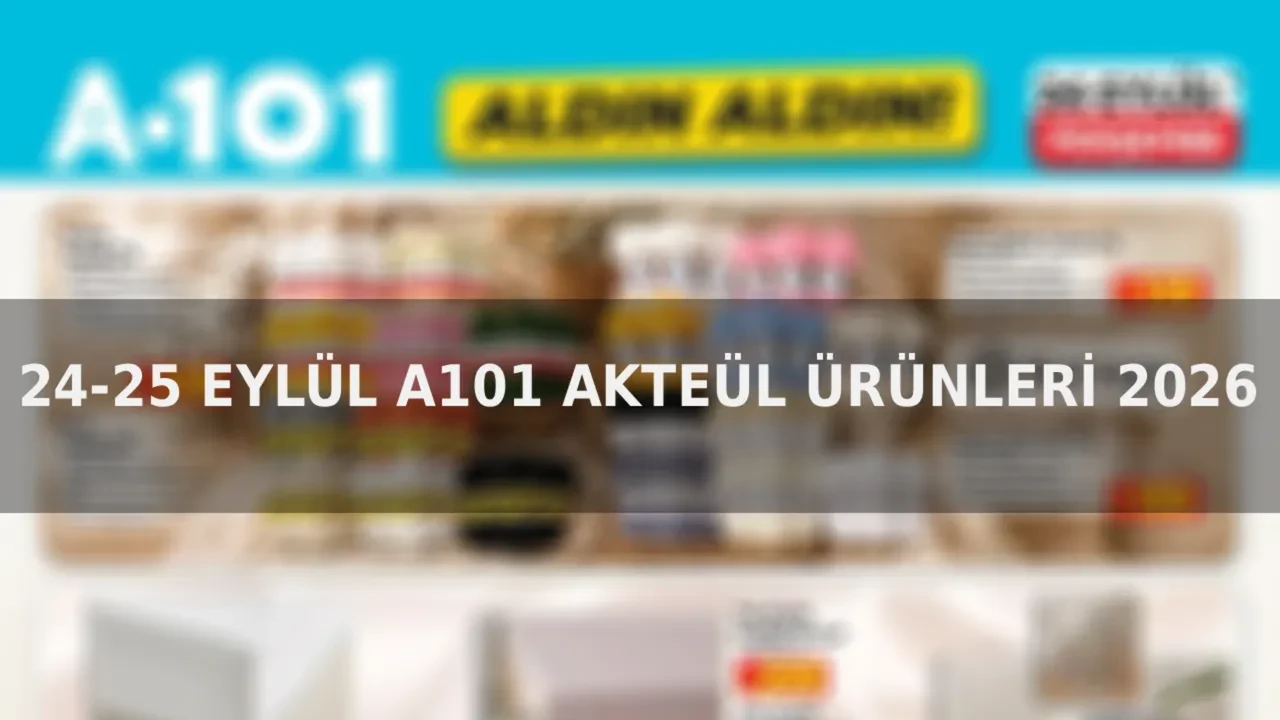 A101 24-25 Eylül aktüel ürünler kataloğu 2026! Overlok makinesi, boyun masaj aleti, turbo üfleyici ve televizyon çeşitleri geliyor...