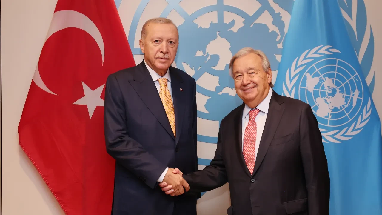 Cumhurbaşkanı Erdoğan'ın BM temasları: Genel Sekreter Guterres ile bir araya geldi
