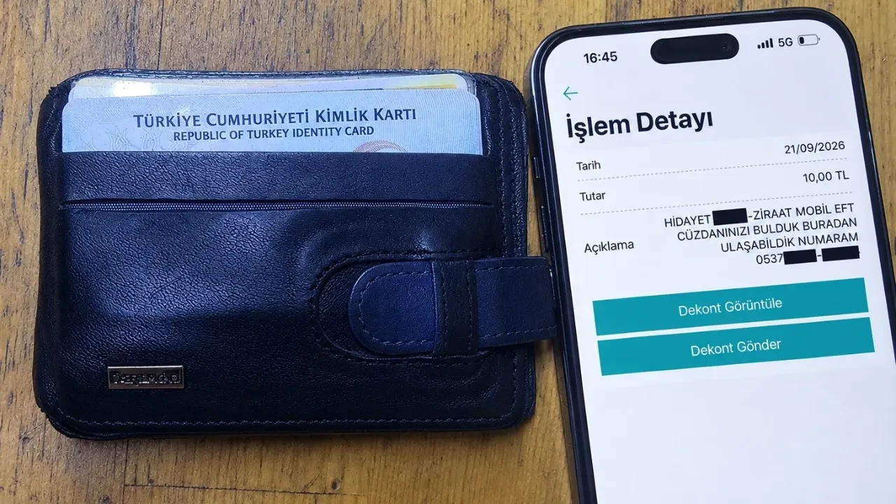 Cüzdan buldu, sahibine ulaşmak için IBAN'ına mesaj ve para gönderdi