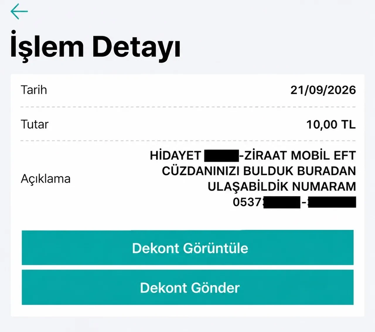 Cüzdan buldu, sahibine ulaşmak için IBAN'ına mesaj ve para gönderdi