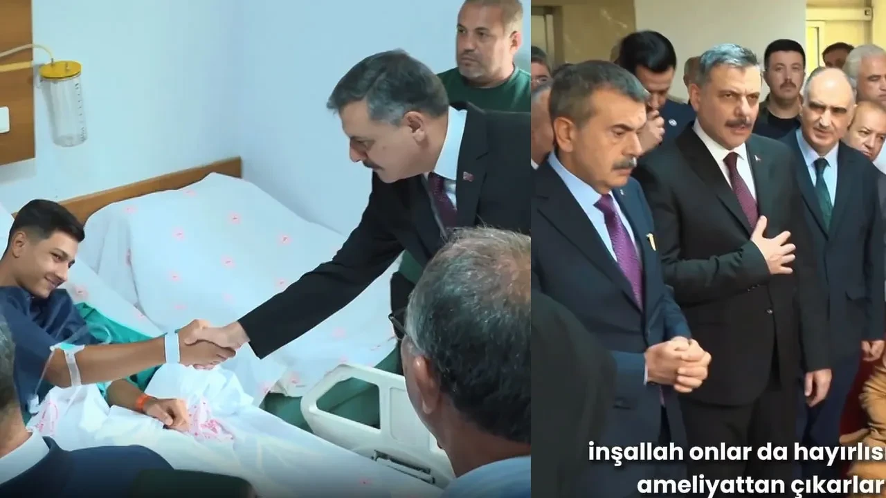 Manisa'daki okul saldırısı sonrası bakanlardan hastane ziyareti: 
