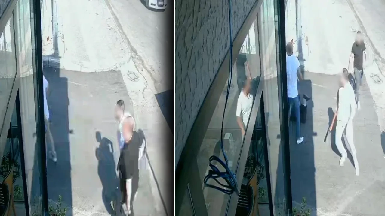 Eşiyle yürürken silahlı saldırıya uğradı! Korku dolu anlar kamerada 